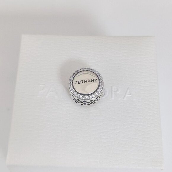 Pandora Germany Flag Bead Charm Exclusive Travel Pendant S925 Silver with box - Picture 7 of 9
